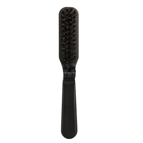 Small Home Stylish Mustache Pocket Hair Folding Brush, Black Comb for Men, Portable Detangling Grooming