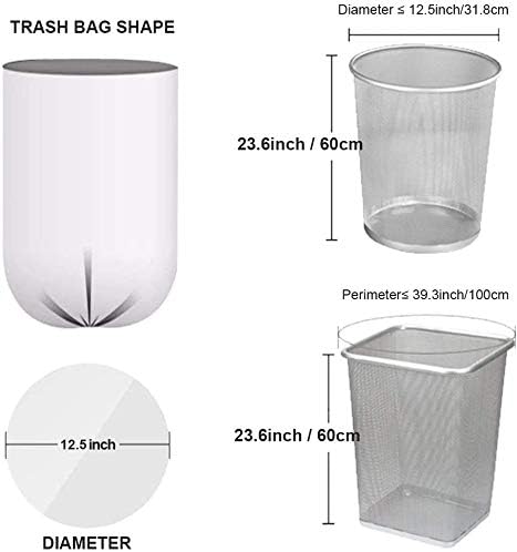 Magesh 4 150 Count 4 Small Trash Bags Biodegradable, Gallon Trash Bag/Garbage Bags, Extra Strong Small Garbage Bags