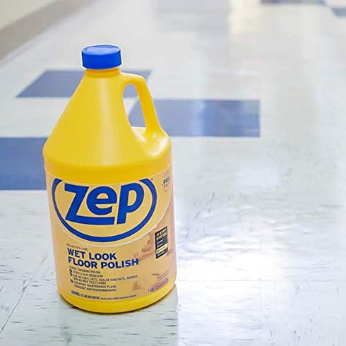 Zep Wet-Look Floor Polish - 1 Gallon ZUWLFF128 for Long Lasting Shine