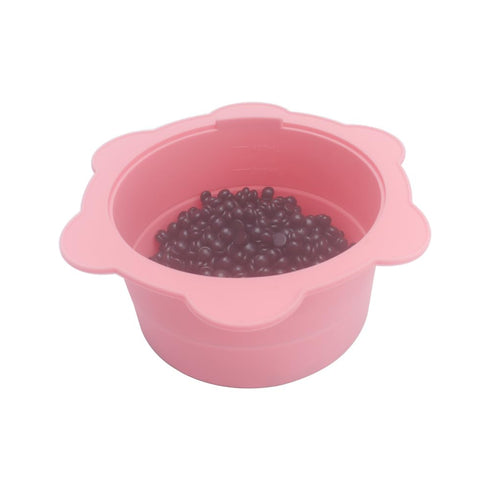 Replacement Pot Set for Wax Warmer, Removable Silicone Waxing Bowl, Non-stick Spatulas, Pink