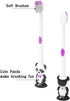 12 Pieces Kids Cartoon Panda Toothbrush Soft Bristles Individually Wrapped with Suction Cup for Boys and Girls 3-12