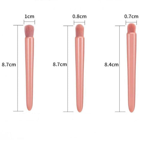 COSHINE Easy-taken Travel Makeup Brush Set, 5pcs Mini Complete Function Cosmetic Brushes Kit with Mirror