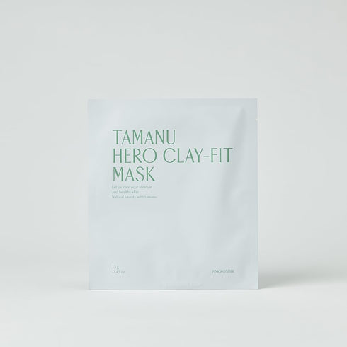 Tamanu Hero Clay-fit Mask (3EA) - Clay Sheet Mask for Pores with Tamanu Oil and Panthenol for Acne and Oily Skin