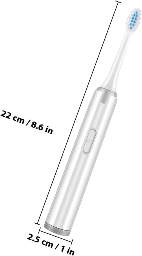 Portable Non-Rechargeable Sonic Toothbrush with Soft Brush Heads for Effective Oral Care