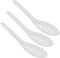 Honbay 60PCS Disposable Plastic Soup Spoons, White Translucent Dinner Spoons for Asian Dishes and Desserts