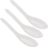 Honbay 60PCS Disposable Plastic Soup Spoons, White Translucent Dinner Spoons for Asian Dishes and Desserts