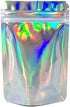 Hxuan 100PCS Packaging Bags,7.9x11.8 Inch) Metallic Aluminum Foil Zip Lock Bags Glossy Reusable Smell Proof Heat