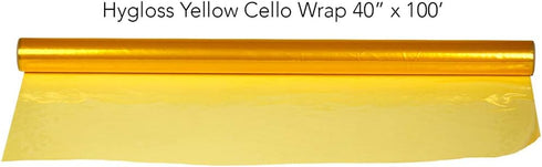 Hygloss Products Cellophane Roll, 20 Inch x 5 Feet, Yellow, for Crafts and Gifts