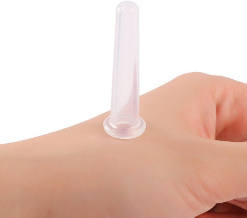 Jowxsx 4Pcs Set Transparent Massage Cupping Silicone Mini Facial Cups Face Massager Helper Skin Care Neck Back Eyes