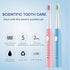 RED-NI Sonic Electric Toothbrush, 4 Free Replacement Heads Included, USB Fast Charging Waterproof Toothbrush, Pink