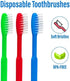 144 Individually Wrapped Disposable Toothbrushes, Soft Bristles for Travel, Giveaways, Hotels, Airbnb