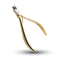 Rui Smiths Professional Cuticle Nippers, Gold-Plated Carbon Steel, 6mm Jaw