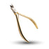 Rui Smiths Professional Cuticle Nippers, Gold-Plated Carbon Steel, 6mm Jaw