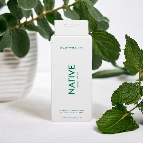 Native Body Wash with Naturally Derived Ingredients | Eucalyptus & Mint 18 oz - 2 Pk for Soft Skin