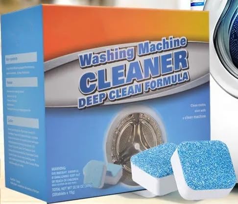 Washing Machine Cleaner Descaler Tablets, Deep Clean Formula for Front Load and Top Load Machines, Removes Odors and