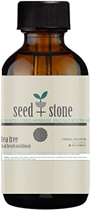 Seed+Stone A WHOLE FOOD HERBARIE Tea Tree Bad Breath Mouthwash (Cleanse Teeth, Freshen Odor, Strengthen Gums)