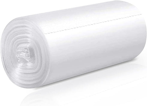1.5 Gallon Trash Bags, 130 Count, Small Garbage Bags, Unscented, White, 40x43cm, 0.81Mil Thickness