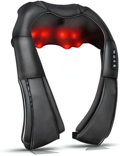 Neck Massager with Heat - Shiatsu Deep Tissue Massager for Neck, Back, and Shoulder Relaxation at Home