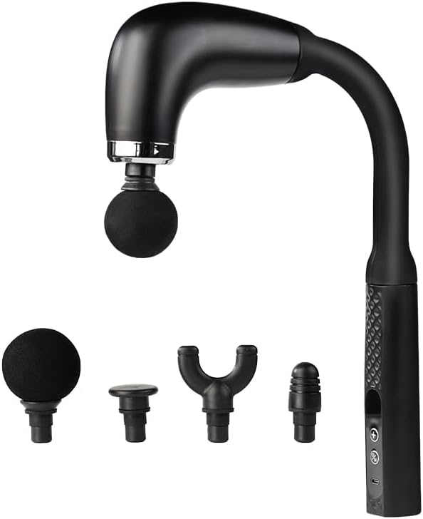 Veefy Deep Tissue Massage Gun for Back & Full Body Long Handle Percussion