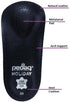 Pedag Holiday 3/4 Length Sheepskin Orthotic Inserts, Handmade in Germany, Arch Support, Black, 1 Pair, US Women 11 / EU