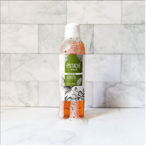 Pistaché Skincare Pistachio Oil Cleansing Shower Oil - 8.1 oz - Moisturizing and Nourishing