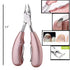 Nail Clippers for Ingrown/Thick Toenails, Surgical Grade Stainless Steel with Ergonomic Handles, Rose Gold