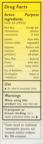 Bach RESCUE REMEDY Dropper 20mL - Natural Stress Relief, Homeopathic Flower Essence