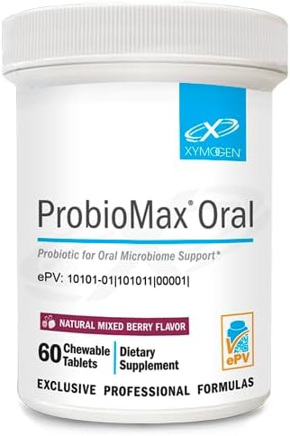 Xymogen ProbioMax Oral Probiotics for Gum Health + Dental Care - Bifidobacterium Lactis - 60 Tablets for Oral Care