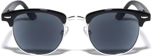 Semi-Rimless UV400 (3 Pack) Mass Vision Full Reading Lens Sunglasses with No Bifocal - Protection and Spring Hinges