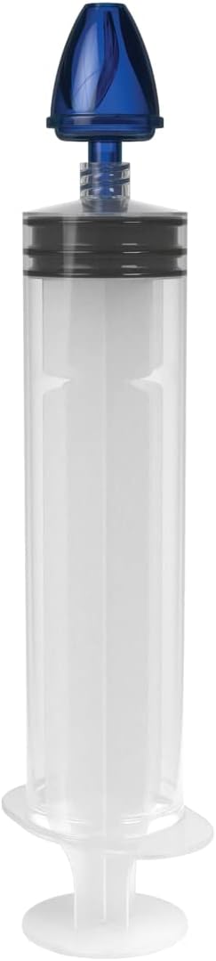 EZY DOSE Nose Rinse Kit for Home or Travel, Sinus and Allergy Relief Syringe, 50 Saline Packets, BPA Free