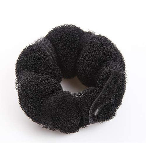 Set of 2 Black Magic Hair Styling Donut Bun Ring Styler Maker for Women, 1 Large + 1 Small