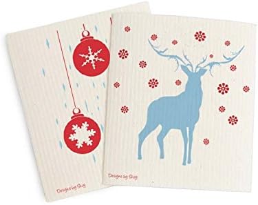Skoy Cloth - 2-Pack Eco-Friendly & Reusable Swedish Dishcloth for Kitchen & Household Use - Designer Series