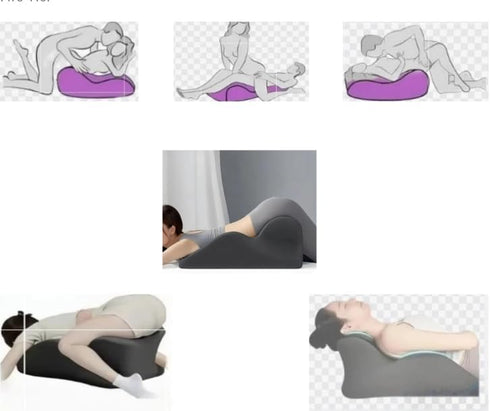 Luvnook 27 Ergonomic Memory Foam Wedge Pillow for Couples Angled Intimacy Support, Multi-Position Pillow for Adults