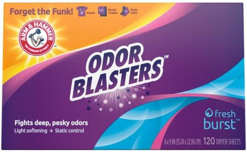 Hammer 120 Count Arm & Odor Blaster Dryer Sheets, Fresh Burst