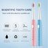 RED-NI Sonic Electric Toothbrush, USB Fast Charging Waterproof Toothbrush, 4 Free Replacement Heads, Model ET201, Blue