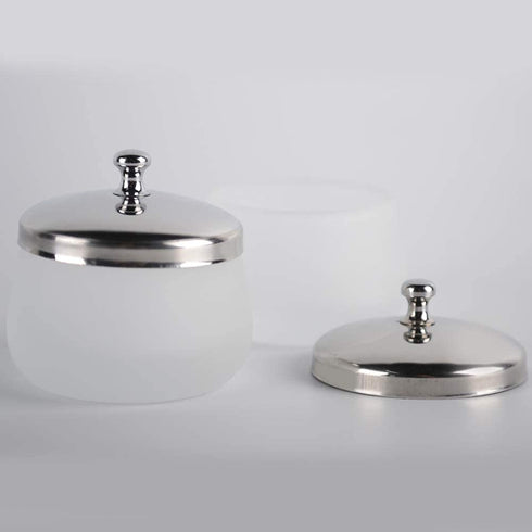 mollensiuer Matte Crystal Glass Nail with Lid, Dapping Dish for Acrylic Liquid Powder