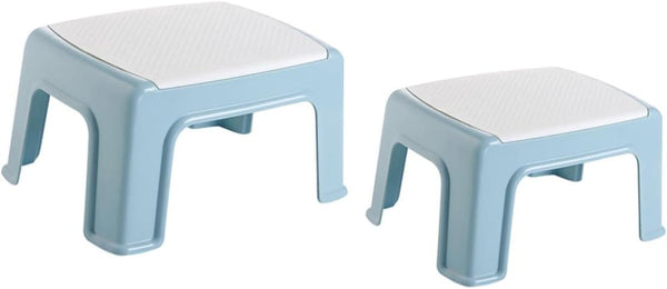 BESPORTBLE Plastic Stool Lightweight Footstool for Small Portable Footrest Sky-Blue Shock-Resistant Load-Bearing