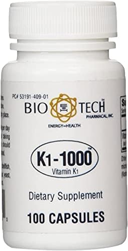 Bio-Tech K1-1000 (Vitamin K-1), 100 Capsules