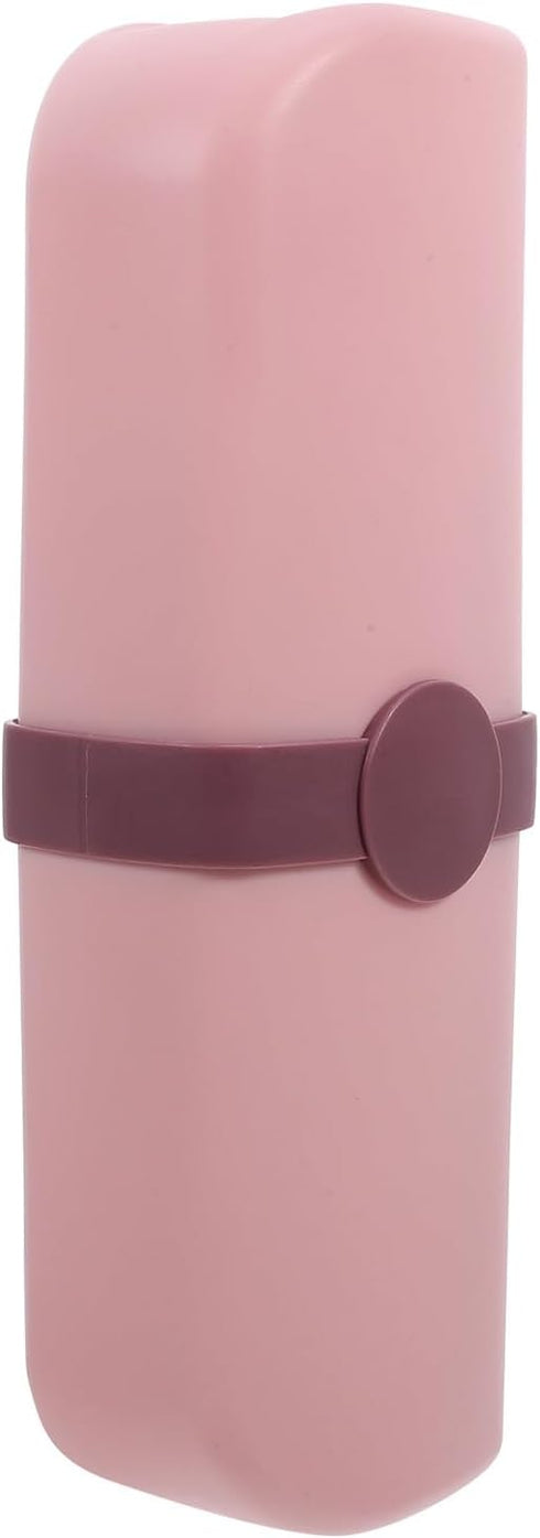 ZUNOXAZ Portable Toothbrush Storage Box with Toothpaste Container and Mouthwash Cup, Travel Toothbrush