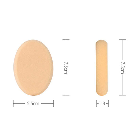Oval Puff 2 Packs, Skin Tone and Pink Makeup Egg Air Cushion Puff for Foundation