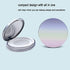 Plastic Loose Powder Compact Container with Velvet Powder Puff, Mirror, and Elasticated Net Sifter (SILVER)