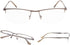 LUR READING GLASSES 3 Pack Half-Rim Metal Readers (Gunmetal)