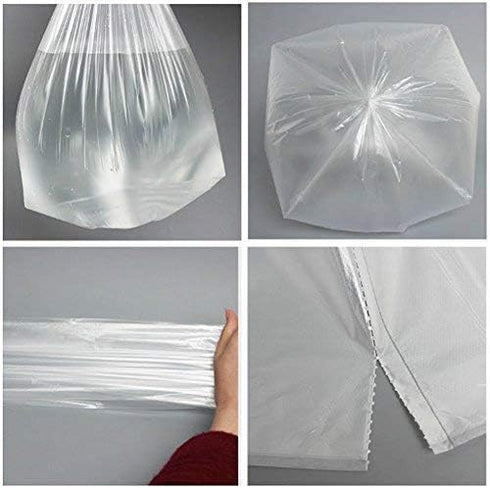 1.2 Gallon Clear Trash Bags, Light Duty Wastebasket, 100 Counts, 2 Rolls