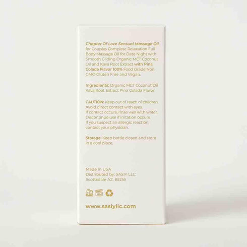 SASIY Chapter of Love Sensual Massage Oil for Couples - Complete Relaxation Full Body Massage Oil for Date Night