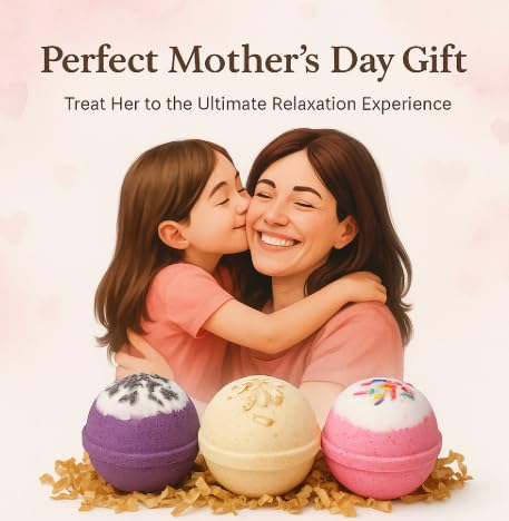 Oatmeal Bath Bomb for Women, Girls & Kids - Scented Vanilla Bubble Bomb with Milk & Honey - USA Made by Two Sisters