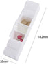 Junfamilee 7 White Weekly Pill Organizers, Days Travel Pill Case with Braille Weekly Medicine Container Organizer