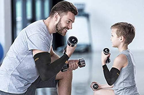 THX4COPPER Elbow Compression Sleeve, 2 Pieces, Copper Infused Support for Workouts, Sports, Arthritis