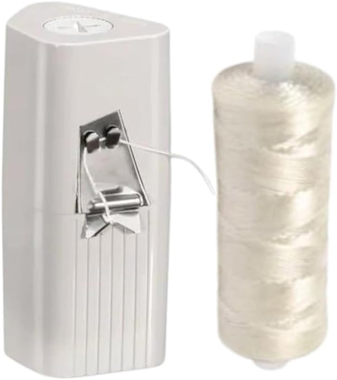 Dental Floss Dispenser with Refillable Holder - Bundled with Mint Waxed Floss Refill Spool, 200 Yards Jumbo Set