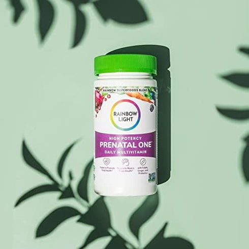 Rainbow Light High-Potency Prenatal One Multivitamin, 60 Count, Vegan, Supports Mom's Health and Baby's Development