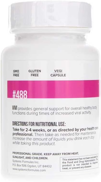 Systemic Formulas Bio Challenge #488 VIVI Virox, 30 Capsules, Immune Support Blend with Pau D’Arco